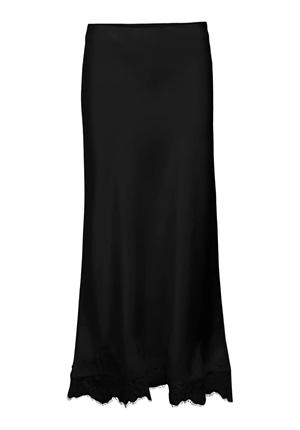 Kjolar - Objnaline long lace skirt – Black