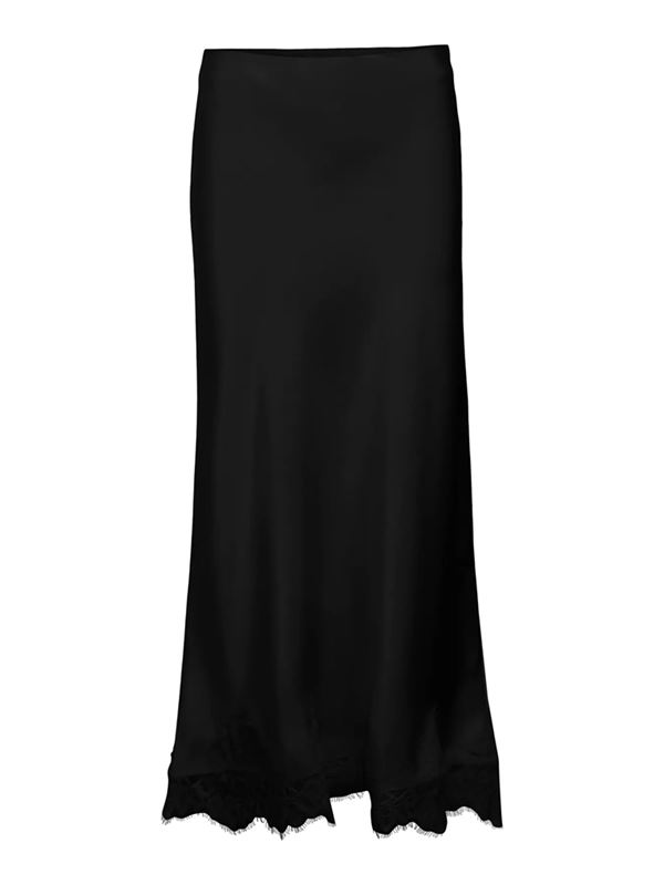 Kjolar - Objnaline long lace skirt – Black