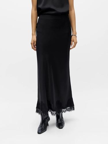 Kjolar - Objnaline long lace skirt – Black