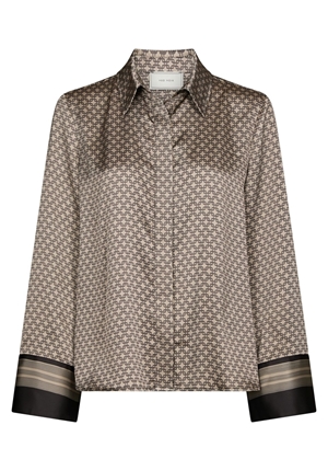 Blusar/skjortor - Mistan Pattern Shirt – Beige