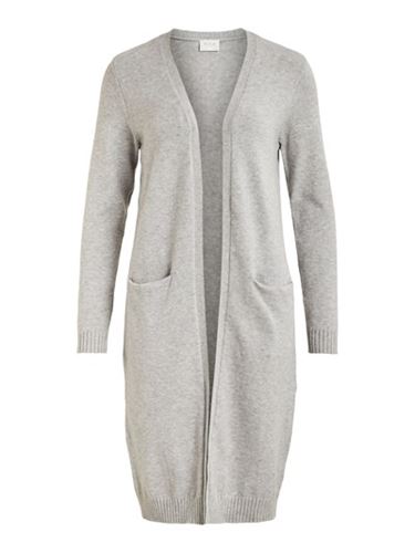 Tröjor/Koftor - Viril long knit cardigan – Light grey Melange