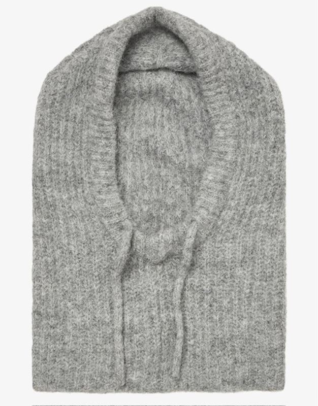 Accessoarer - Objmilu Knit Balaclava – Light Grey/Melange
