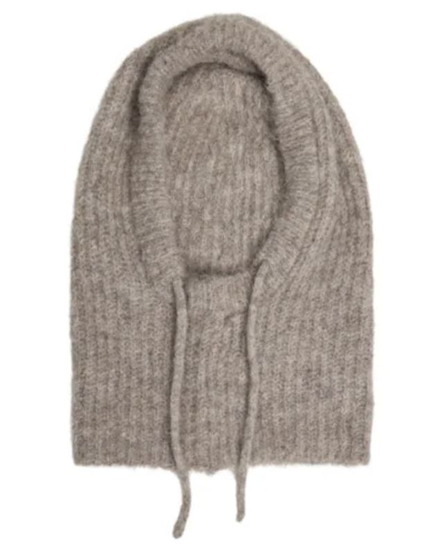Accessoarer - Objmilu Knit Balaclava – Humus/Melange