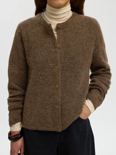 Tröjor/Koftor - Slwlulu new ls knit cardigan – Dachshund/melange