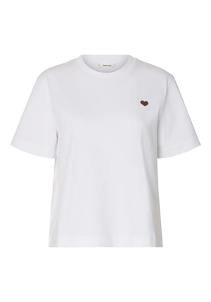 Toppar - Slfella emb boxy tee – Bright White/ Lemon Toppar - Slfella emb boxy tee – Bright White/ Lemon