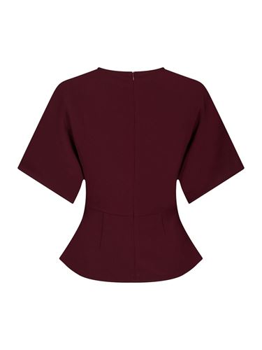 Blusar/Skjortor - Miriel Drape Blouse – Plum