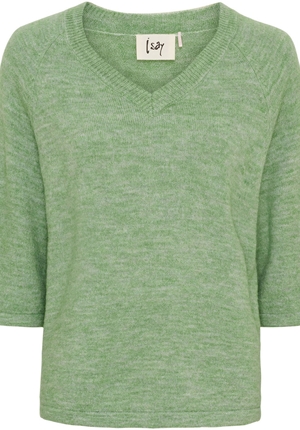 Toppar - Anna s/s V-neck Pullover – Delicate Green