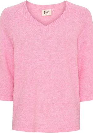 Toppar - Anna s/s V-neck Pullover – Fresh Pink