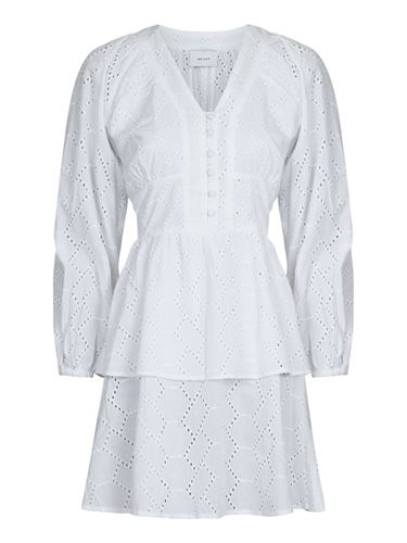 Klänningar - Aronia broderie dress – white