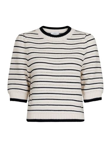 Toppar - Sidra stitch knit blouse – Ivory