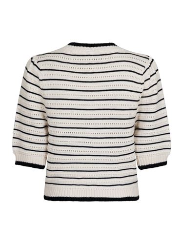 Toppar - Sidra stitch knit blouse – Ivory