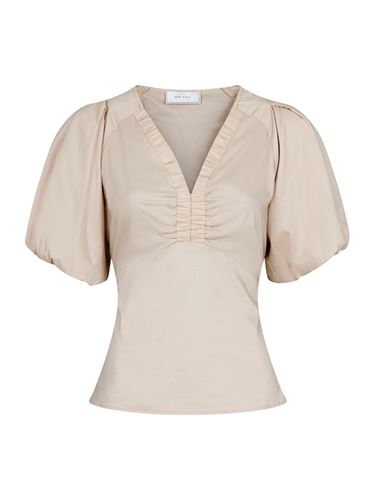 Blusar/Skjortor - Irina poplin blouse – Dark sand