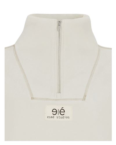 Tröjor&Koftor - ESSSaga zip neck – birch