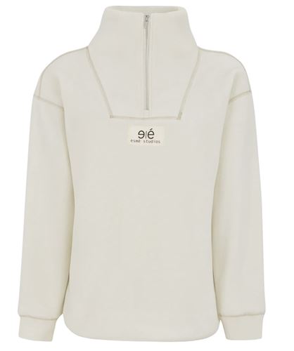 Tröjor&Koftor - ESSSaga zip neck – birch