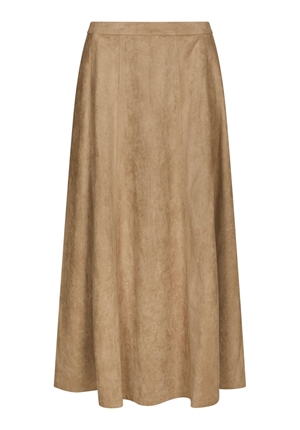 Kjolar - Raya faux suede skirt – Sand