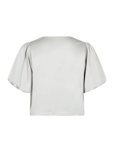 Blusar/Skjortor - Aska Dull Satin Blouse – Light Grey