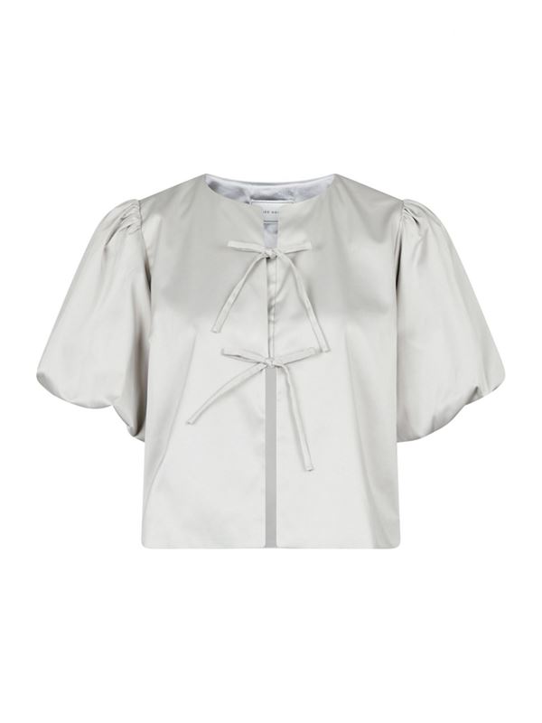 Blusar/Skjortor - Aska Dull Satin Blouse – Light Grey