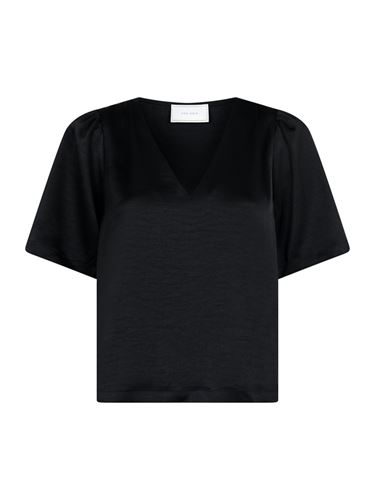 Blusar/Skjortor - Largo heavy sateen blouse – Black