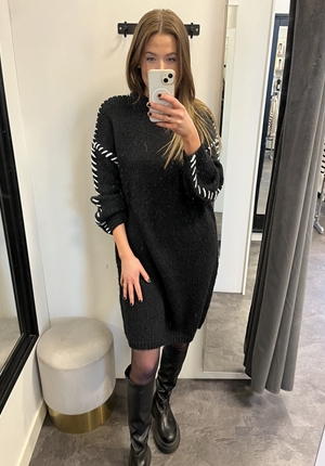 Klänningar - Vichoca knit dress – black