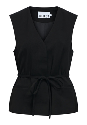 Toppar - Objlisa Tie Waistcoat – Black
