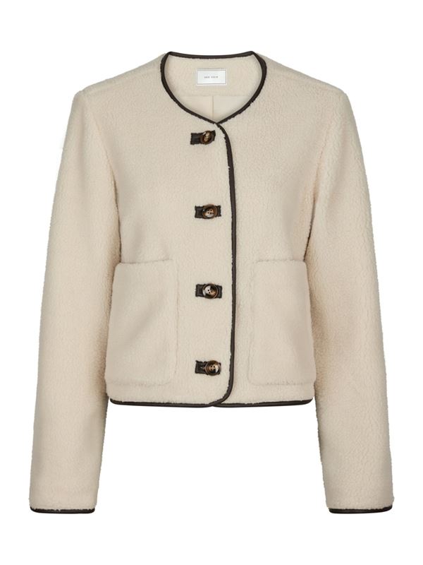 Kavajer/Ytterplagg - Oak fluffy jacket – Ivory