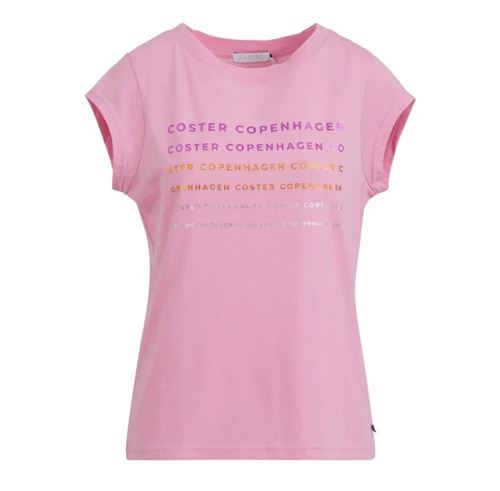 Toppar - T-shirt with foil logo – Rose pink