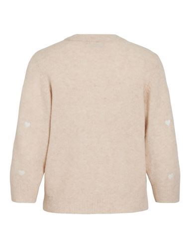 Tröjor/Koftor - Viheart heart knit – Natural Melange/Birch