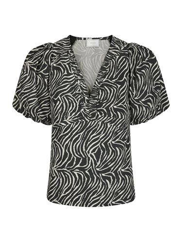 Blusar/Skjortor - Irina zebra blouse – Black