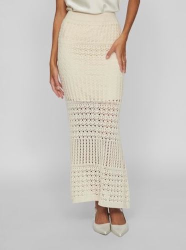 Kjolar - Vibella ankel knit skirt – birch