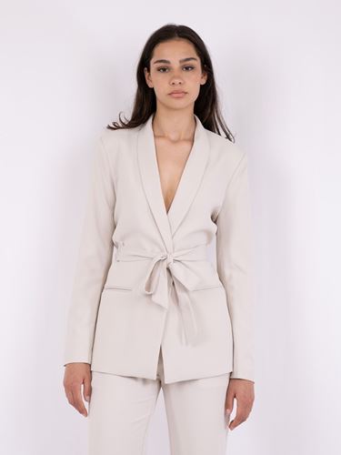 Kavajer & Ytterplagg - Lauren woven blazer – ivory