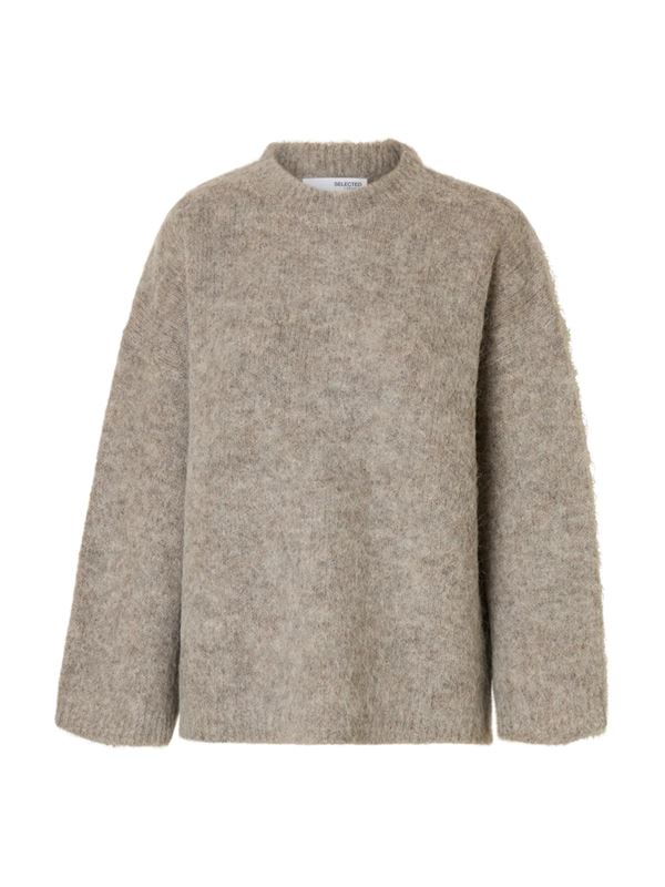Tröjor/Koftor - Slfgabriella knit new o-neck – Steel Gray/Melange