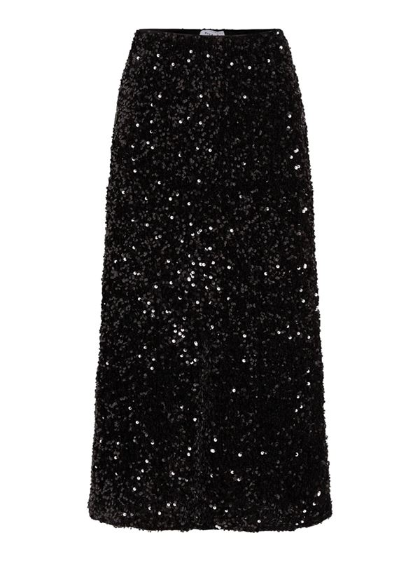 Kjolar - Vifaith hw midi sequin skirt – Black beauty