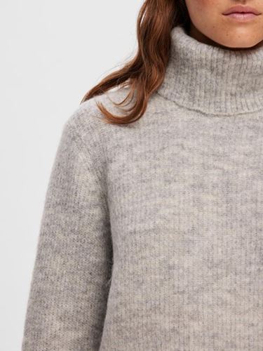 Tröjor/Koftor - Slfsia ras knit pollneck – Light grey