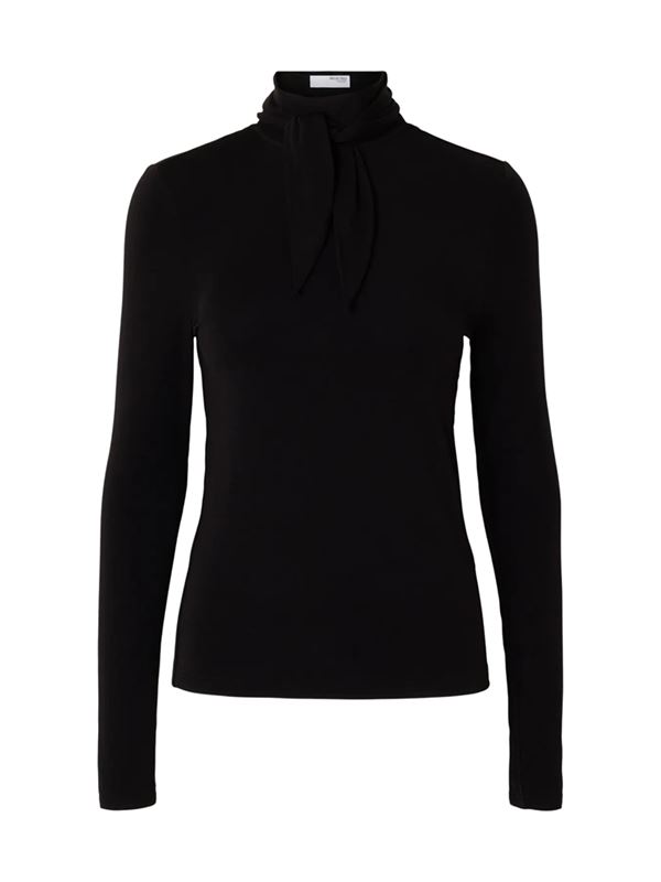 Toppar - Slflina lano high neck top – Black