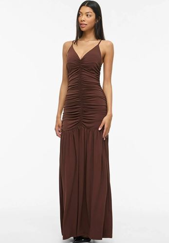Klänningar - Visilka Strap V-neck Maxi Dress – Shaved Chocolate