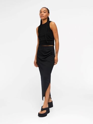 Kjolar - Objnynne long skirt – black