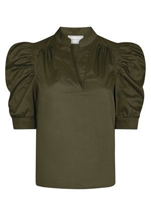 Blusar/Skjortor - Roella Poplin Blouse – Army