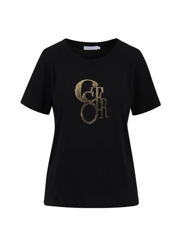 Toppar - Tee with coster caviar print – Black