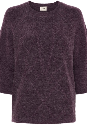 Tröjor/Koftor - Anna s/s pullover – Aubergine Tröjor/Koftor - Anna s/s pullover – Aubergine