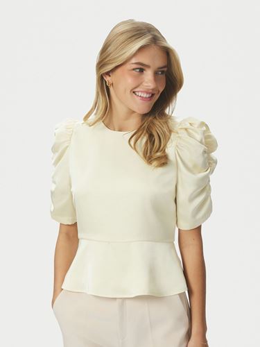 Toppar - Benua Heavy Sateen Blouse – Light Yellow