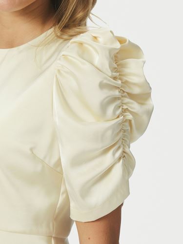 Toppar - Benua Heavy Sateen Blouse – Light Yellow