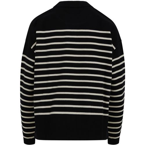 Tröjor/Koftor - CC Heart COLLINS comfy stripe knit blouse -black