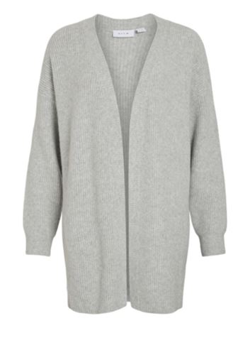 Tröjor/koftor - Vikachel Open knit cardigan – Light Grey Melange