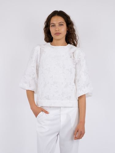 Toppar - Lava Brocade Blouse – Off White