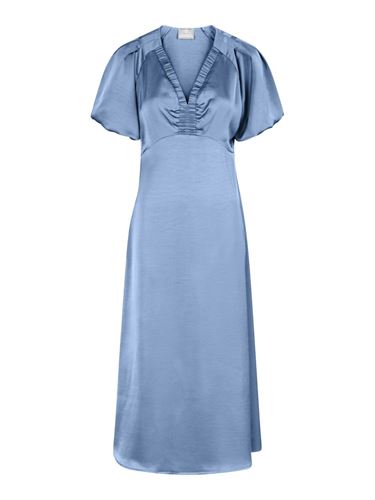 Klänningar - Illana Heavy Sateen Dress – Smoke Blue