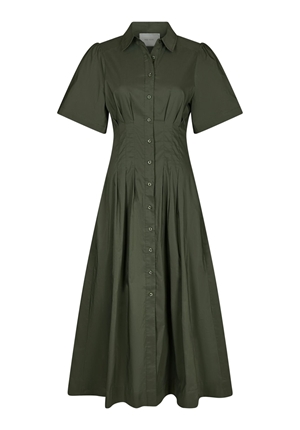 Klänningar - Baia Poplin Dress – Army Klänningar - Baia Poplin Dress – Army