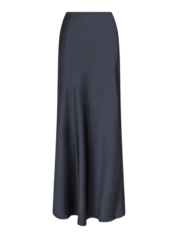 Kjolar - Vicky heavy sateen skirt – Steel grey