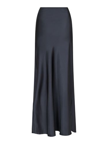 Kjolar - Vicky heavy sateen skirt – Steel grey