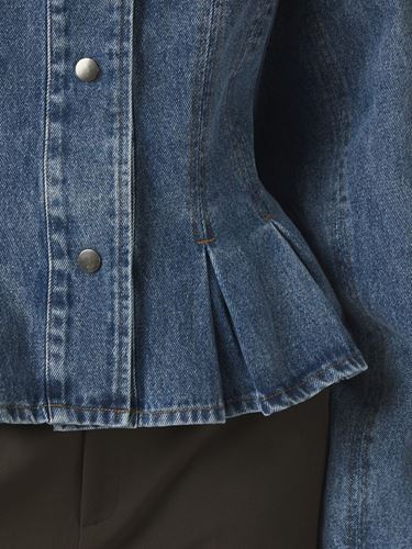 Kavajet/Ytterplagg - Rivora Denim Peplum Jacket – Blue