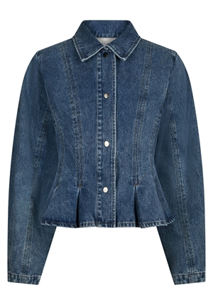 Kavajet/Ytterplagg - Rivora Denim Peplum Jacket – Blue Kavajet/Ytterplagg - Rivora Denim Peplum Jacket – Blue
